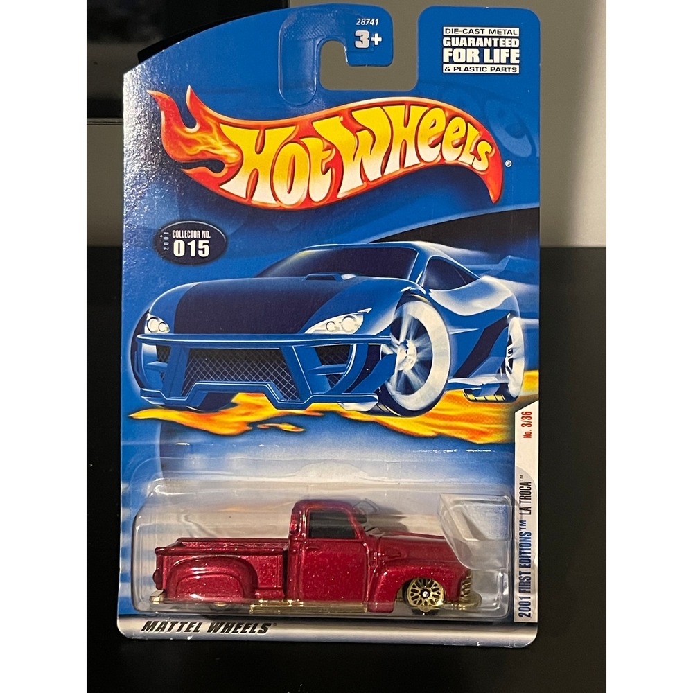 00559 - Hot Wheels 2001 First Editions La‎ Troca Red Diecast Metal Truck 15